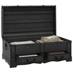 ZNTS Wooden Treasure Chest Large Black 60797