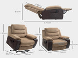 Power Lift Recliner Chair for Elderly, Patchwork Design Oversized Electric Riser and Recliner T3398P378871