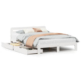 Bed Frame without Mattress White 120x200 cm Solid Wood Pine 3309843