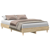 Bed Frame No Mattress Sonoma Oak 140x190 cm Engineered Wood 861059