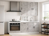 Kitchen Unit LUCCA 5 pcs Concrete Grey Engineered Wood 3438268