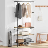 Clothes Rack Sonoma Oak 77 x 30 x 171 cm Engineered Wood 868464