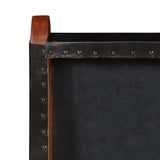 Folding Relaxing Chair Black Real Leather 246364