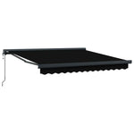 Retractable Awning Manual Black 350 x 250 cm Fabric, Metal 3330336