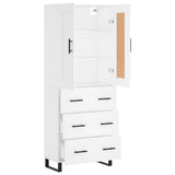 Highboard White 69.5x34x180 cm Engineered Wood 3199769