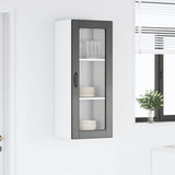 Wall Glass Cabinet PORTO Black 40 x 31 x 100 cm Engineered Wood 885446