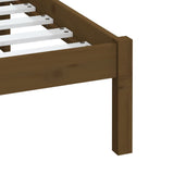 3100612 Bed Frame without Mattress Honey Brown Solid Wood 200x200 cm