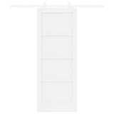 Sliding Door White 78 x 202 cm Solid Pine Wood 3333387