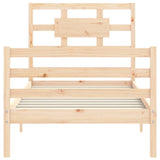 Bed Frame without Mattress Single Solid Wood 3194406