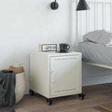 Bedside Cabinet White 36x39x43.5 cm Steel 846624