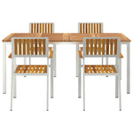 Garden Dining Set 5 pcs Brown Solid acacia wood 3334793