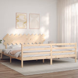 Bed Frame without Mattress 200x200 cm Solid Wood 3195306