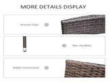 4 PC Rattan Chair Set, Patio Sofa Chairs Set, Cushioned Outdoor Rattan Furniture T3398P315403