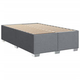 Box Spring Bed with Mattress Light Grey 120x200 cm Fabric 3285862