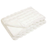 Anti-Slip Faux Rabbit Fur Blanket Olite White 220 x 240 cm 42021843