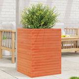 Garden Planter Wax Brown 50x50x68.5 cm Solid Wood Pine 3282466