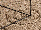 Area Rugs Round Moire AGIRA Natural 120 CM Polyester 42022544