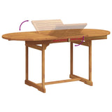7 Piece Garden Dining Set Solid Wood Acacia and Textilene 3279295