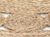 Area Rug Braided Design Jute 180 cm Round 343590
