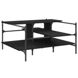Coffee Table Black 100x100x48.5 cm Engineered Wood 842311