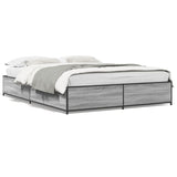 Bed Frame without Mattress Grey Sonoma 120x190 cm Small Double 3279865