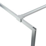 Walk-in Shower Wall Silver 90x195 cm Clear ESG Glass 152116