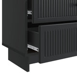 Bedside Cabinet Black 62 x 34.5 x 47.5 cm Engineered Wood 893856