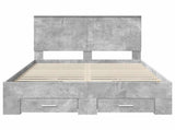 Bed Frame Concrete Grey 120 x 200 cm Engineered Wood 3411326