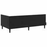 Corner Bed Frame with Headboard Black 90 cm x 200 cm Velvet 42016433