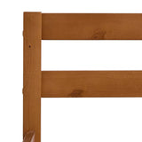 Bed Frame Honey Brown Solid Pine Wood Double Durable Bed Frame 283212