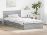 Bed Frame Grey Sonoma 75 x 190 cm Engineered Wood 3408723