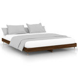 Bed Frame without Mattress Brown Oak 120x200 cm Engineered Wood 832156
