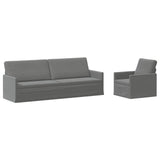 Sofa Set 2 pcs Dark Grey Velvet 3433230