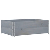 Pallet Collars 2 pcs Grey 120x80 cm Solid Wood Pine 4010277