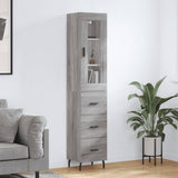 Highboard Grey Sonoma 34,5x34x180 cm Engineered Wood 3199255