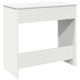 ZNTS Desk White 80x40x75 cm Engineered Wood 860472