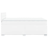 Box Spring Bed with Mattress White 120x190 cm Faux Leather 3286113