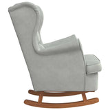 Rocking Chair with Cushion Light Grey 92 x 71 x 100 cm Plywood 42012850