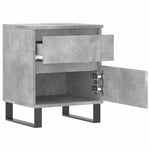 ZNTS Bedside Cabinet Concrete Grey 40x35x50 cm Engineered Wood 830692