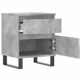 ZNTS Bedside Cabinet Concrete Grey 40x35x50 cm Engineered Wood 830692