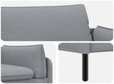 2-Seater Sofa Light Grey 188 x 81 x 89 cm Fabric 42048599