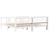 Bed Frame with Headboard without Mattress White 200x200 cm 3306719