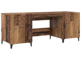 Desk with Storage Old Wood 140 x 50 x 75 cm Engineered Wood 8004202