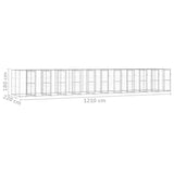 Outdoor Dog Kennel Galvanised Steel 26,62 m 3082291