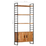 ZNTS 4-Tier Bookcase 80x30x180 cm Solid Acacia Wood 284420