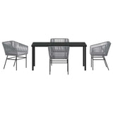 Garden Dining Set 5 pcs Grey Poly rattan 3380935