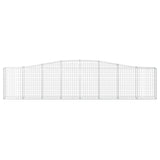 Arched Gabion Baskets 6 pcs 400x30x80/100 cm Galvanised Iron 3145817