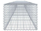 Gabion Basket with Cover 800x50x50 cm Galvanised Iron 3295139