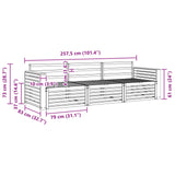 Outdoor Sofa Set 3 pcs Natural Solid Acacia Wood 3372944