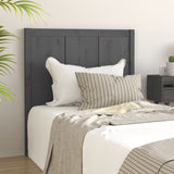Bed Headboard Grey 80.5x4x100 cm Solid Pine Wood 818067